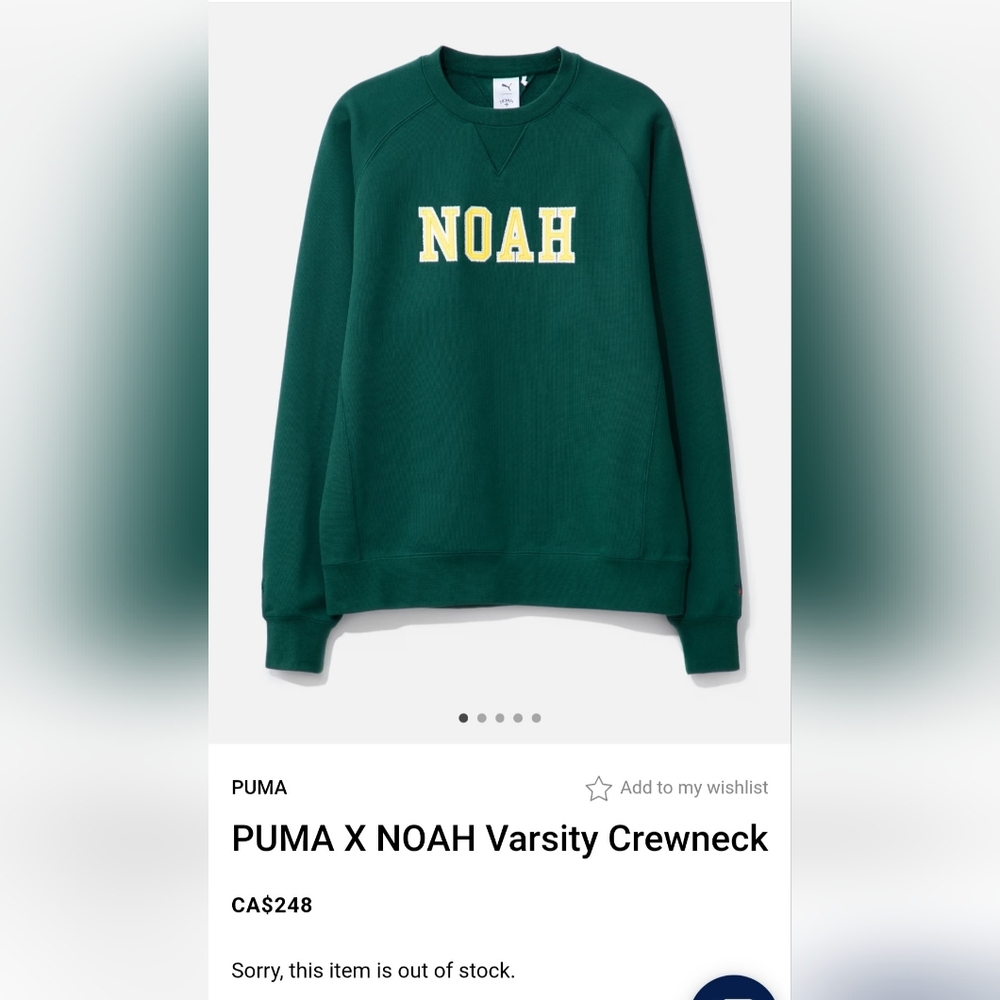 Men's Noah NYC x Puma Crewneck Sweater